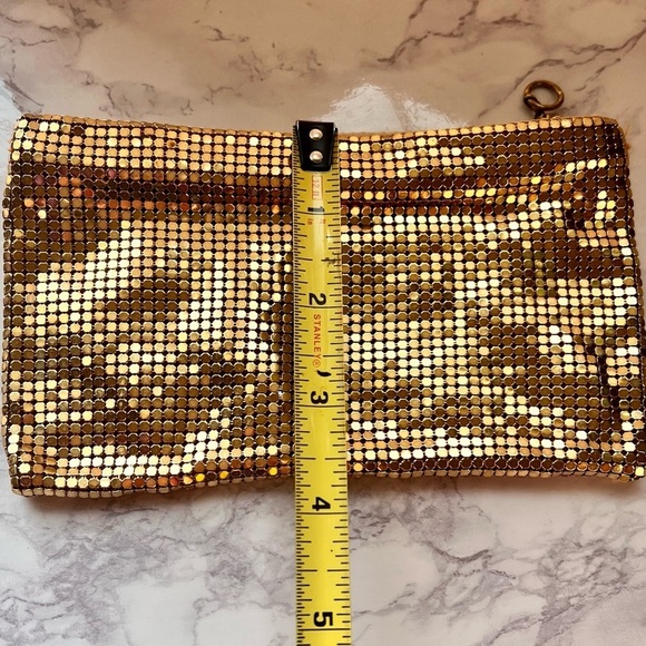 Vintage Duramesh Fifth Avenue Gold Mesh Mirror Ball Clutch Purse 1940s - Picture 3 of 8